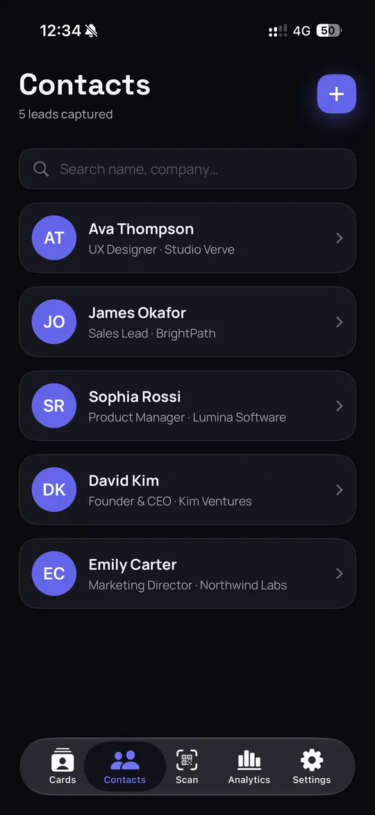 Every contact, organized for you
